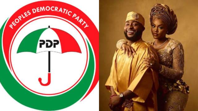 Fans React As PDP Congratulates Davido Ahead Of Wedding Ceremony